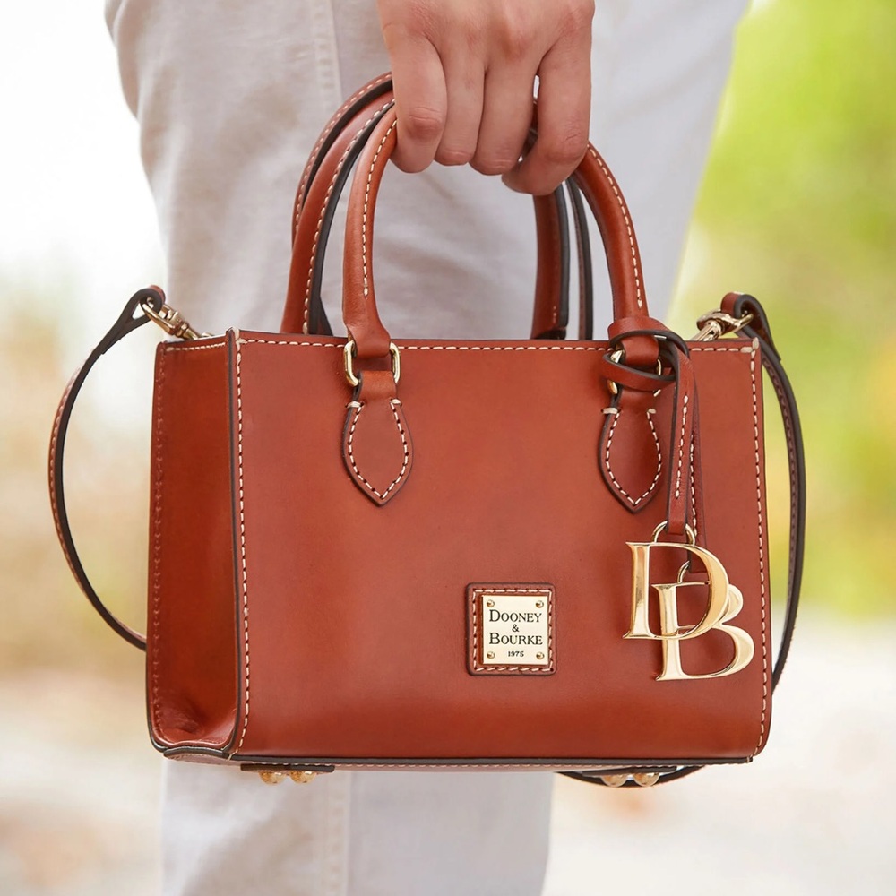 Dooney & Bourke Tan Satchel with Adjustable Strap